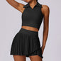 Summer outdoor casual T-shirt running sports fitness clothing set breathable yoga nude tennis clothing