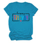 New fashion short-sleeved happy fri yay summer trendy women's T-shirt