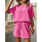 Chic Batwing Sleeve Top and Stylish Shorts Two-Piece Set for Women