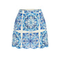 Blue Printed One-Piece Swimsuit for Women Beach Vacation Swimwear