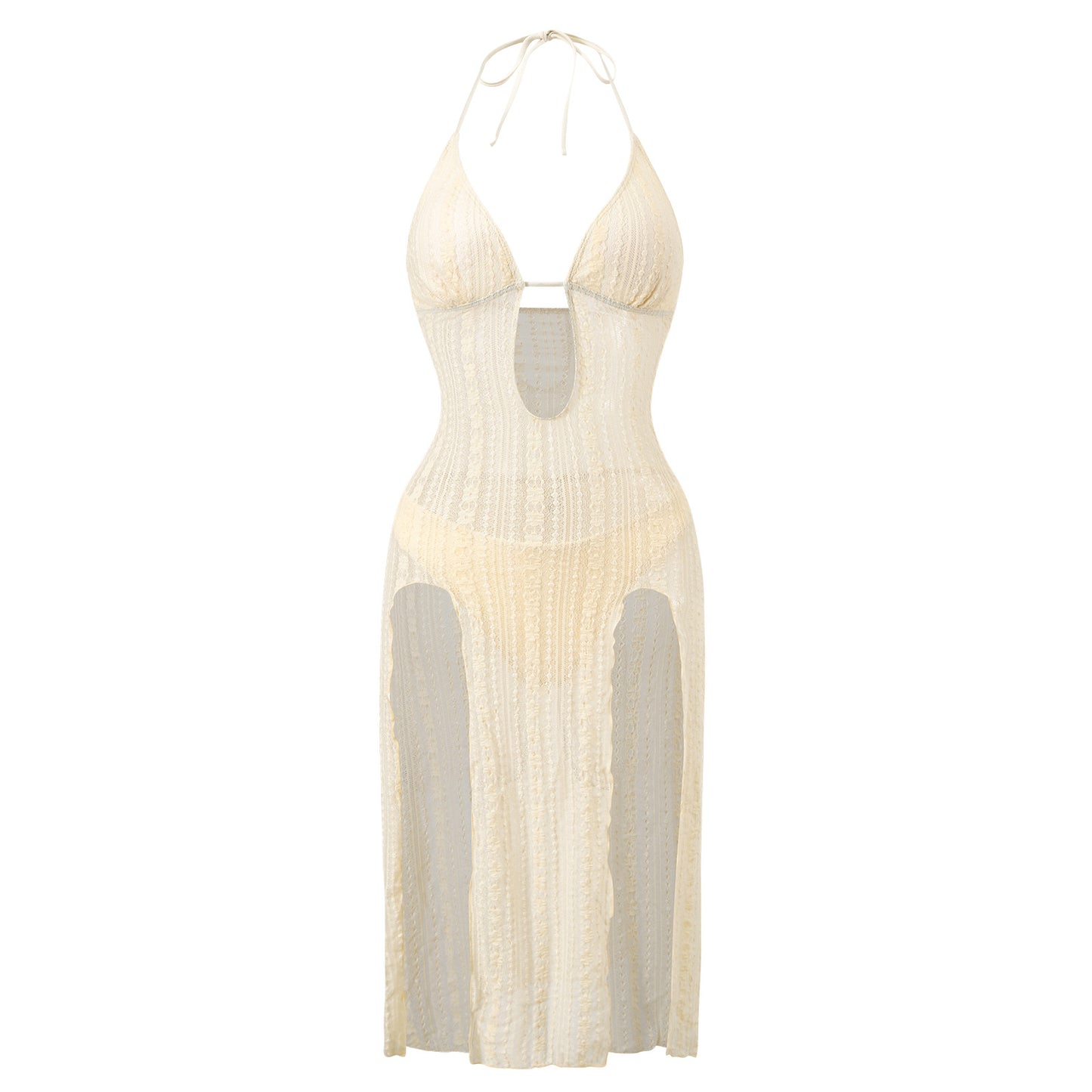 Sexy Hollow-out Beach Vacation Two-Piece Swimwear Set