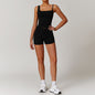 Quick drying vest+shorts yoga suit outdoor training suit running sports fitness suit set