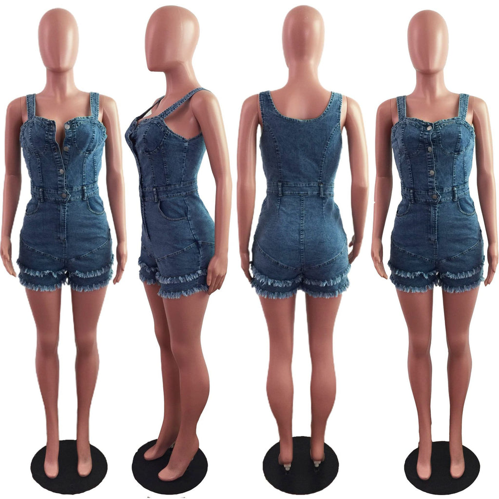 denim jumpsuit