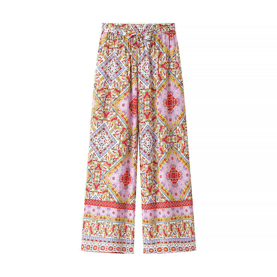 New fashionable slim fit printed camisole top and skirt set