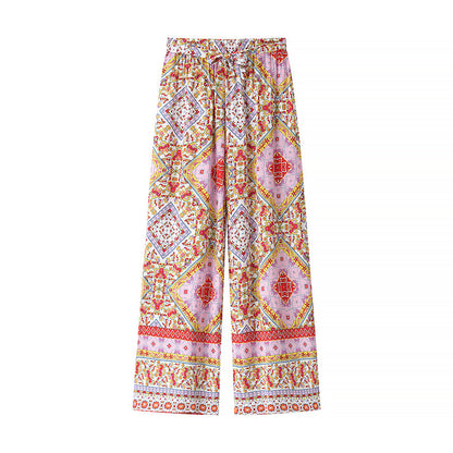New fashionable slim fit printed camisole top and skirt set