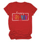 New fashion short-sleeved happy fri yay summer trendy women's T-shirt