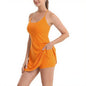 Fashionable Sporty Dress with Anti-See-Through Lining, Built-in Shorts, Removable Pads and Pockets