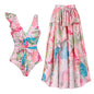 Ruffle Off-Shoulder One-Piece Bodycon Swimwear for Women