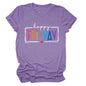New fashion short-sleeved happy fri yay summer trendy women's T-shirt