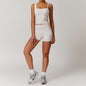 Quick drying vest+shorts yoga suit outdoor training suit running sports fitness suit set