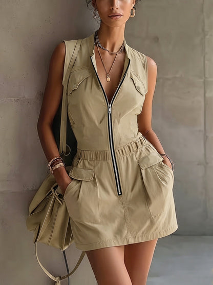 Sleeveless workwear dress