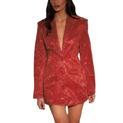 European and American women's fashion casual suit jacket slim fit dress