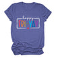New fashion short-sleeved happy fri yay summer trendy women's T-shirt