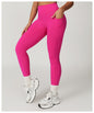 Quick drying tight fitting hip lifting yoga pants high waisted fitness pants for outdoor running exercise