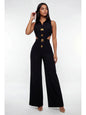Bold Gold Cutout Wide-Leg Jumpsuit