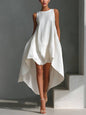 Casual Sleeveless High Low Dress